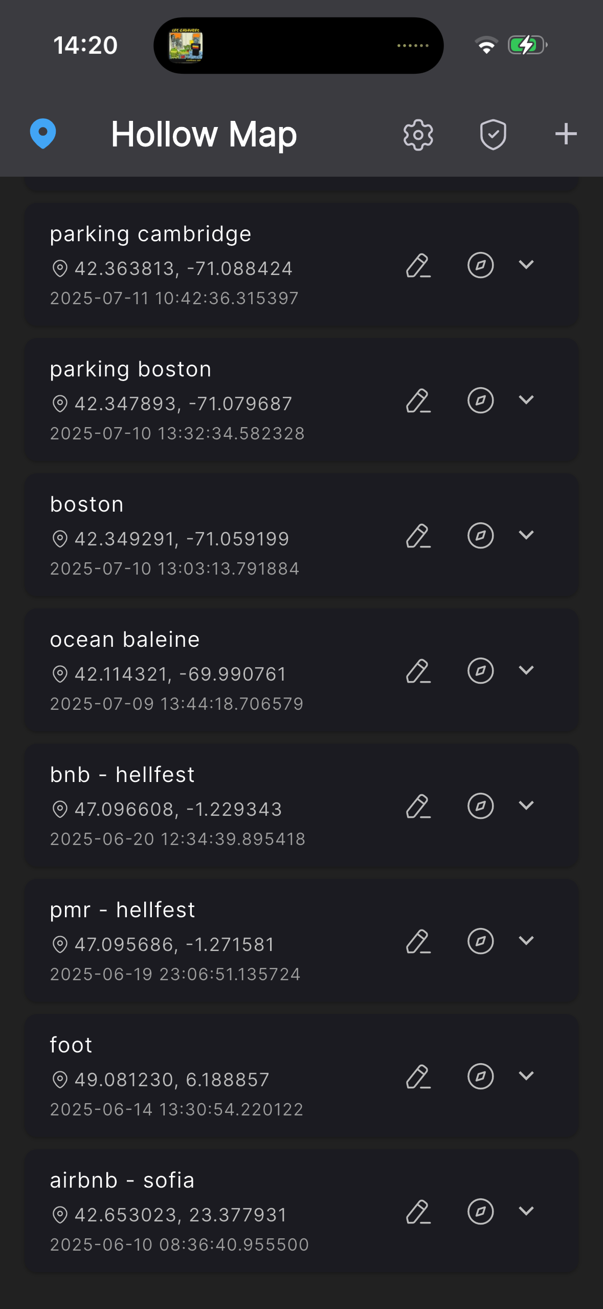 Location details with map integration