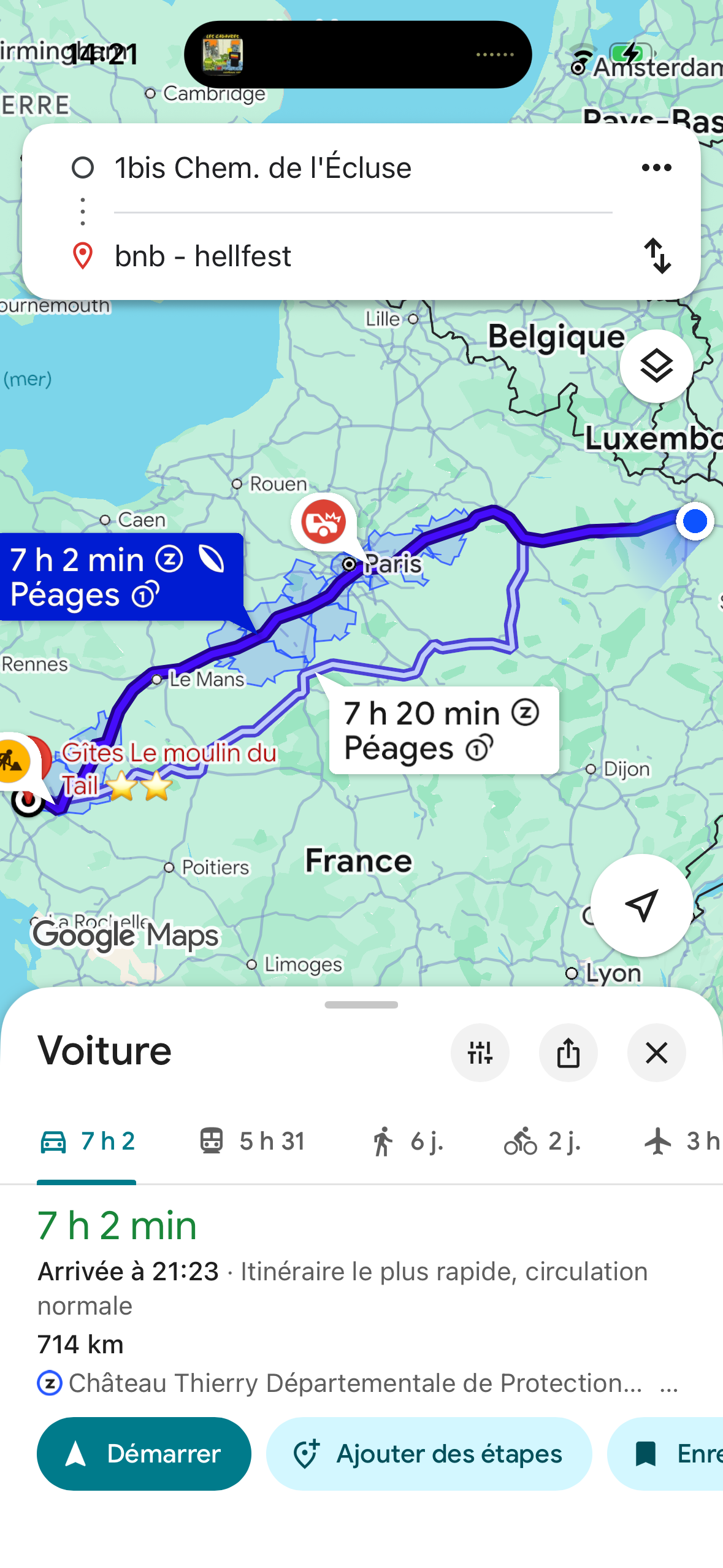 Route planning and navigation interface